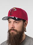 Бейсболка MITCHELL NESS арт. HP10368-MHERED1 Miami Heat NBA (бордовый / черный)